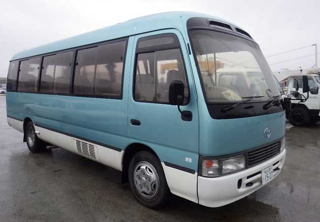 Used Toyota Coaster Buses 1999 Model In Green 